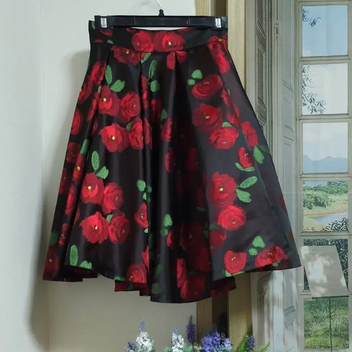 [BUNJANG] Senorita Silk Flare Long Skirt / 세뇨리따 실크100 실크 플레어 롱스커트 S 새상품