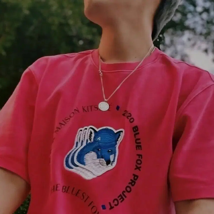 [BUNJANG] Maison Kitsune x ADER Error Triple Head T-shirt / 메종키츠네 x 아더에러 트리플헤드 반팔티 A2
