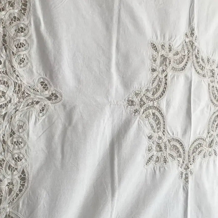 [BUNJANG] Vintage Battenburg Lace Tablecloth / 빈티지 베튼레이스 테이블보 105x103