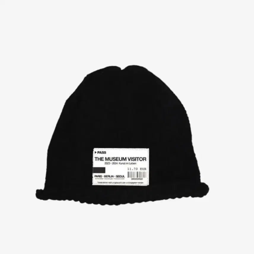 [BUNJANG] The Museum Visitor Ticket Beanie Black / 더뮤지엄비지터 티켓비니 블랙