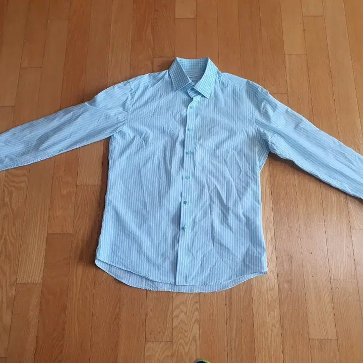 [BUNJANG] Paco Rabanne Sky Blue Striped Shirt / 파코라반 하늘색 스트라이프 셔츠 100 (324)