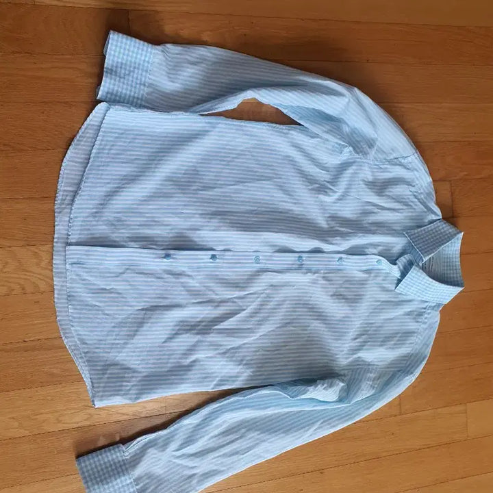 [BUNJANG] Paco Rabanne Sky Blue Striped Shirt / 파코라반 하늘색 스트라이프 셔츠 100 (324)
