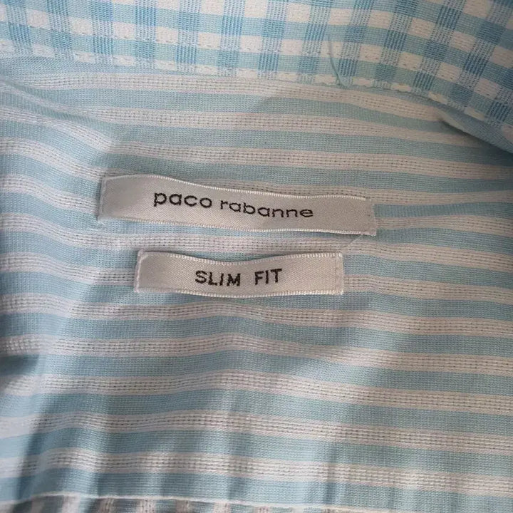 [BUNJANG] Paco Rabanne Sky Blue Striped Shirt / 파코라반 하늘색 스트라이프 셔츠 100 (324)