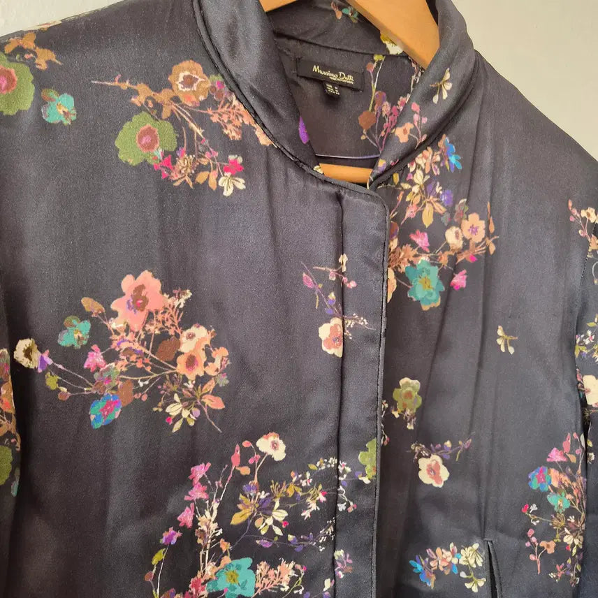 [BUNJANG] Massimo Dutti Floral Blouson Jacket / 마시모뚜띠 여성 플라워블루종점퍼 M사이즈