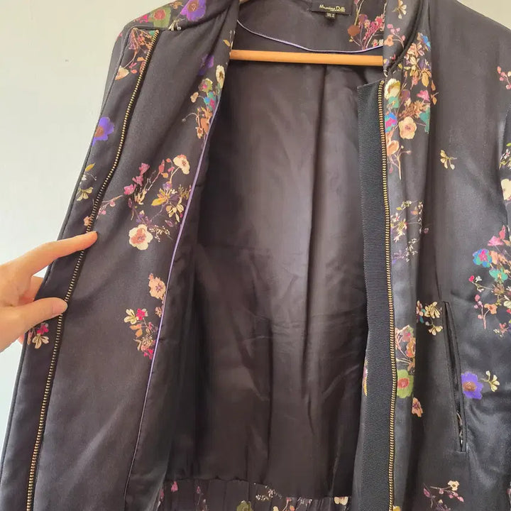 [BUNJANG] Massimo Dutti Floral Blouson Jacket / 마시모뚜띠 여성 플라워블루종점퍼 M사이즈