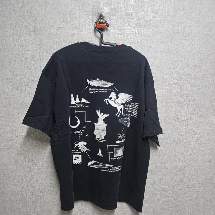 [SOLD OUT] 나이키 블랙 프린팅 반팔 티셔츠m오버핏105-110
