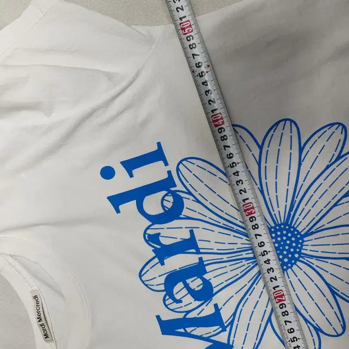 [BUNJANG] Mardi Mercredi Flower Printed T-shirt White / 마르디 메크르디 반팔 플라워 티셔츠 화이트