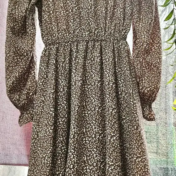 [BUNJANG] Floral Print Chiffon Dress (Size 55) / [새상품]잔꽃무늬 쉬폰 원피스(55)