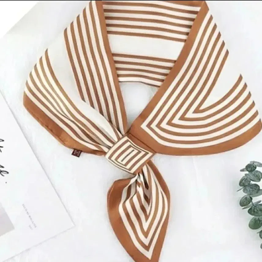 [BUNJANG] Gori Scarf - Brown Stripe Scarf / 고리스카프(새상품)