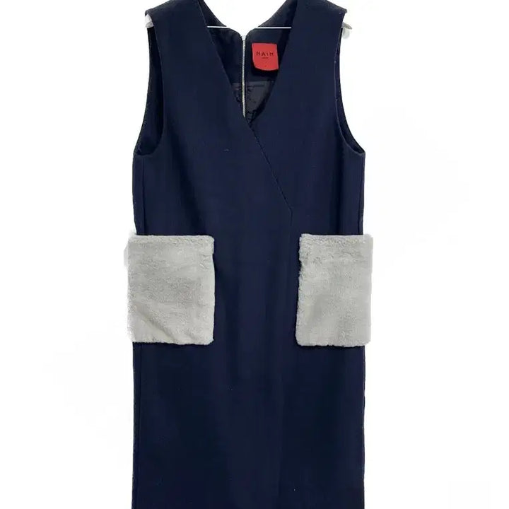 [BUNJANG] NAIN Wool Fur Long Dress S / NAIN 나인 모직 퍼 롱원피스 S