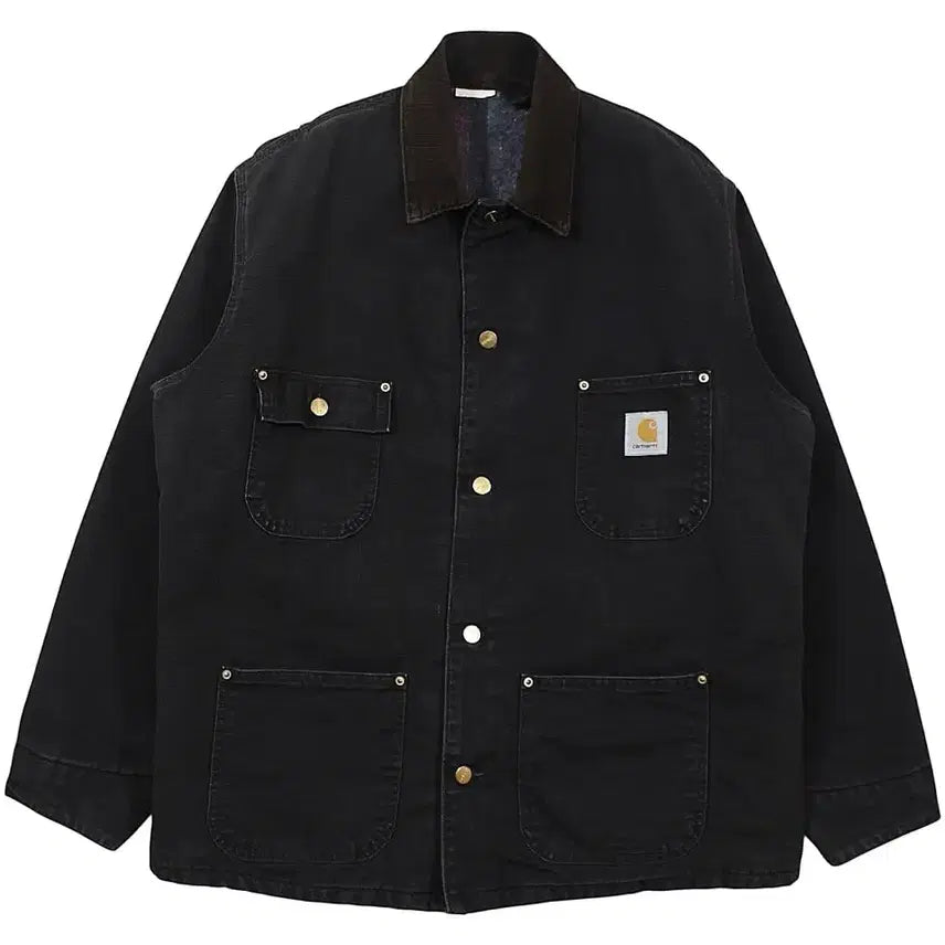 [BUNJANG] Carhartt CB105 Chore Coat Black Vintage Jacket / 1990s USA 칼하트 CB105 블랙 초어 코트 자켓 빈티지 미국제