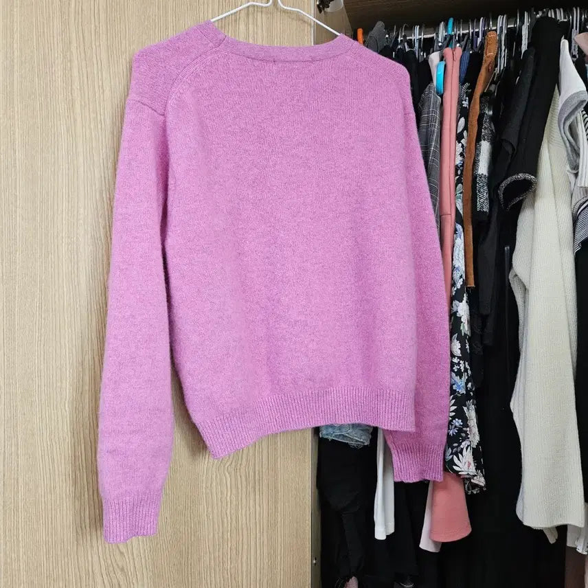 [BUNJANG] Uniqlo Pink Knit T-Shirt / 유니클로 핑크색 니트 티셔츠