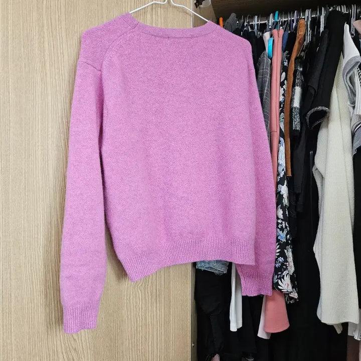 [BUNJANG] Uniqlo Pink Knit T-Shirt / 유니클로 핑크색 니트 티셔츠