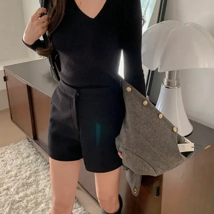 [BUNJANG] reine Black Poly Shorts S / 렌느 reine 블랙 폴리 숏팬츠 S