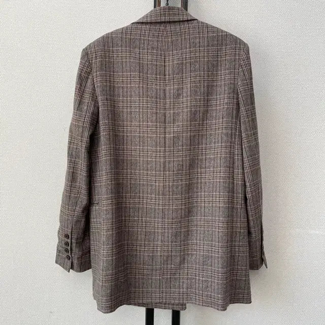 [BUNJANG] 8 Seconds Brown Vintage Check Long Jacket / 8 seconds 에잇세컨즈 브라운 빈티지 체크 롱 자켓
