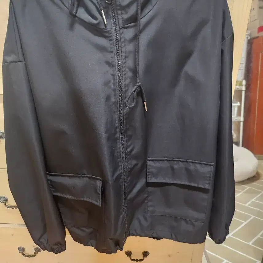 [BUNJANG] Black Hooded Jumper / 점퍼