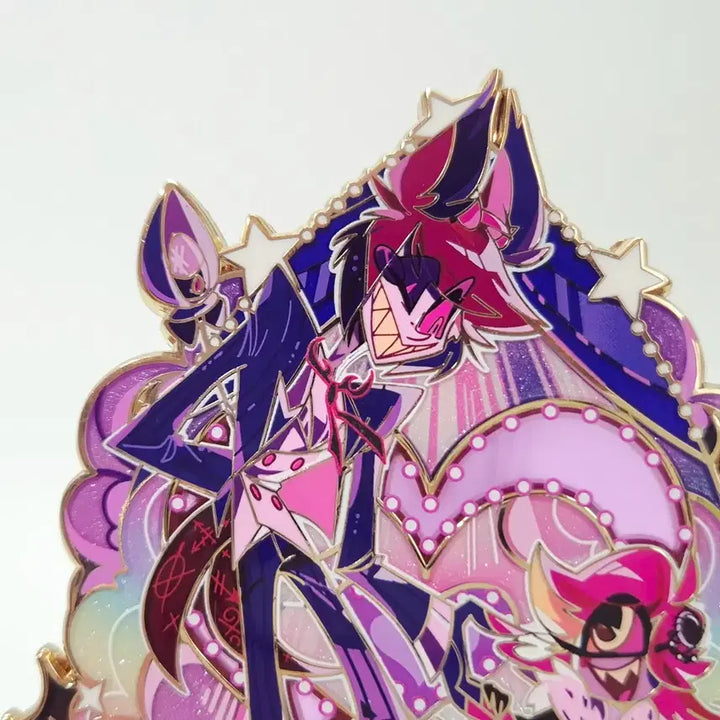 [BUNJANG] Hazbin Hotel Alastor Nifty Pride Metal Badge / 해즈빈호텔 알래스터 니프티 프라이드 금속뱃지