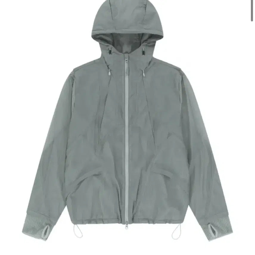 [BUNJANG] Sansan Gear Emulsive Windbreaker Jacket (Gray, Size 2) / 산산기어 바람막이 EMULSIVE 자켓 그레이 2사이즈