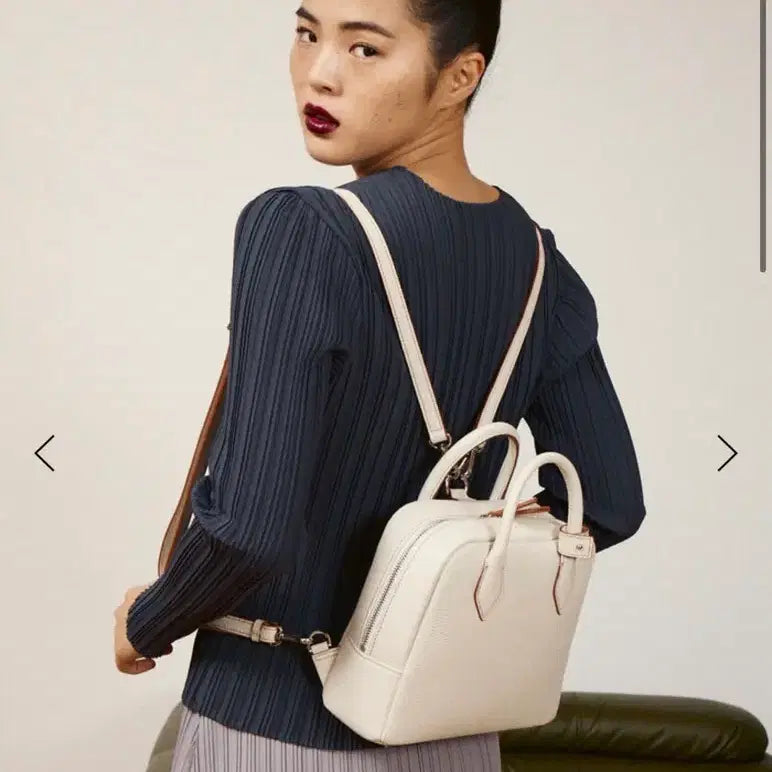 [BUNJANG] Tii Seoul Leon Backpack Cream / 띠서울 레옹 백팩 크림