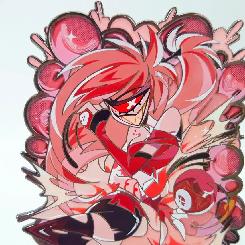 [BUNJANG] Hazbin Hotel Cherry Bomb Metal Badge / 해즈빈호텔 체리밤 금속뱃지