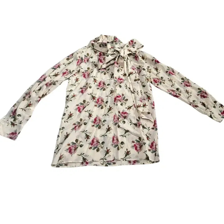 [BUNJANG] Gucci Floral Silk Push Bow Blouse (38) / 정품/상태최상] 구찌 플로럴 실크 푸시보우 블라우스 (38)