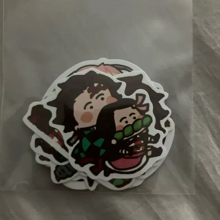 [BUNJANG] Demon Slayer Acrylic Keyring Bundle (Tanjiro, Zenitsu, Inosuke) + Stickers / 일괄) 귀멸의칼날 스티커 + 가챠 아크릴 (탄지로 젠이츠 이노스케)
