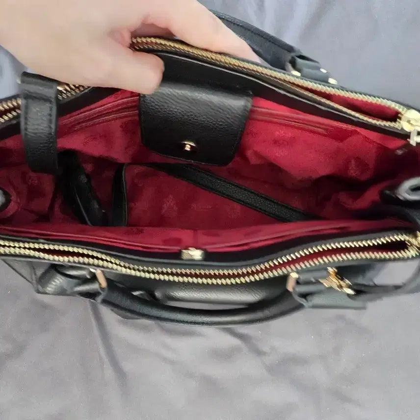 [BUNJANG] Saint Scott Black Leather Tote Bag / 세인트스코트 블랙 가죽 토트백