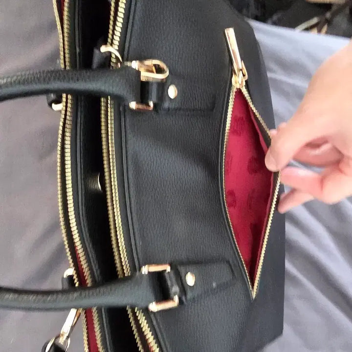 [BUNJANG] Saint Scott Black Leather Tote Bag / 세인트스코트 블랙 가죽 토트백
