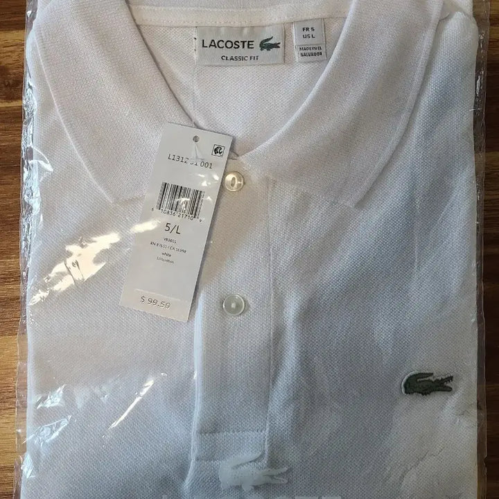 [BUNJANG] Lacoste White Long Sleeve Polo Shirt / 라코스테 화이트 긴팔 폴로셔츠