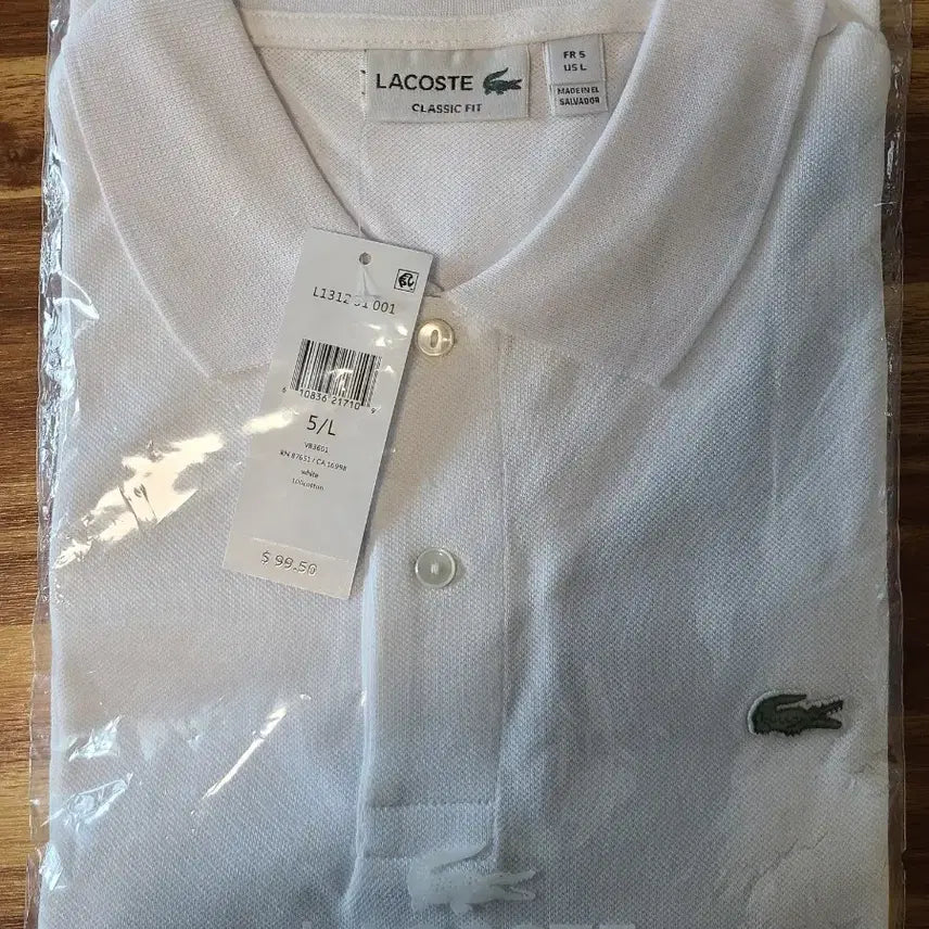 [BUNJANG] Lacoste White Long Sleeve Polo Shirt / 라코스테 화이트 긴팔 폴로셔츠