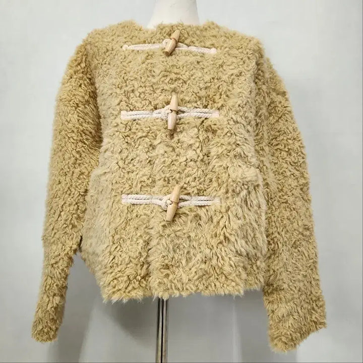 [BUNJANG] J.ELLIS Dumble Suede Mouton Short Jacket / J.ELLIS 덤블 스웨이드 무스탕 숏자켓 66~77