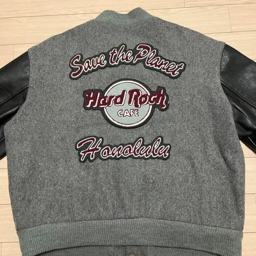 [BUNJANG] Hard Rock Cafe Honolulu Varsity Jacket / 하드락 카페 호놀룰루 스타디움  바시티 자켓