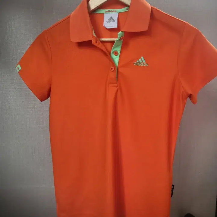 [BUNJANG] Adidas Orange Short Sleeve Polo T-Shirt Size 85 / 아디다스 오렌지색 반팔 폴로티85