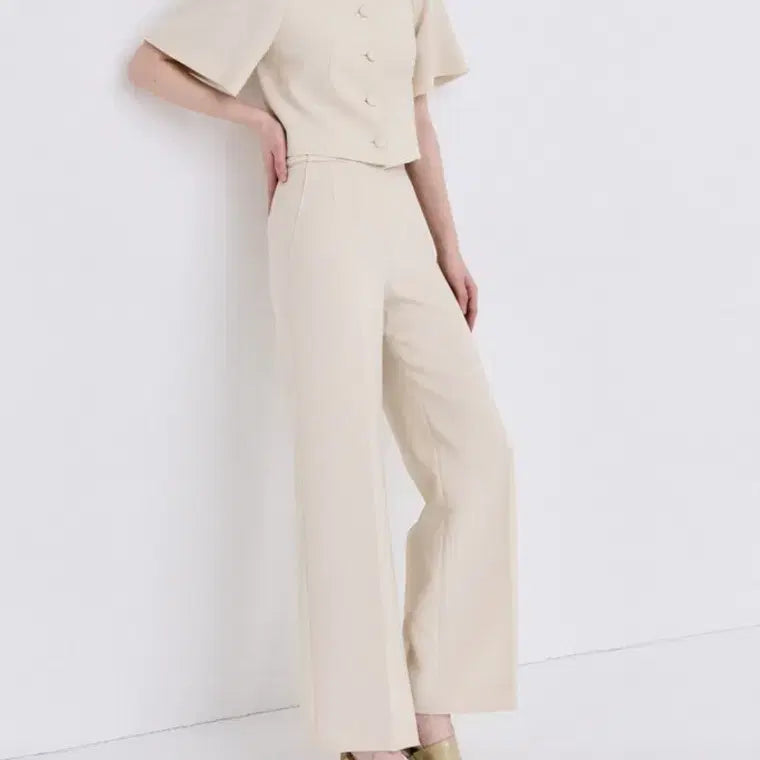 [BUNJANG] OBJ Wide Pants Set / 오브제와이드 팬츠 셋업