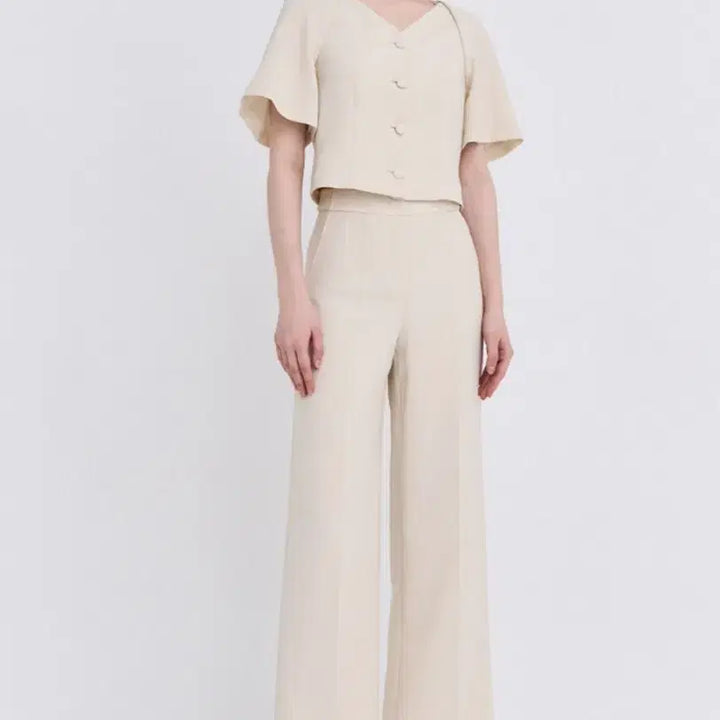 [BUNJANG] OBJ Wide Pants Set / 오브제와이드 팬츠 셋업