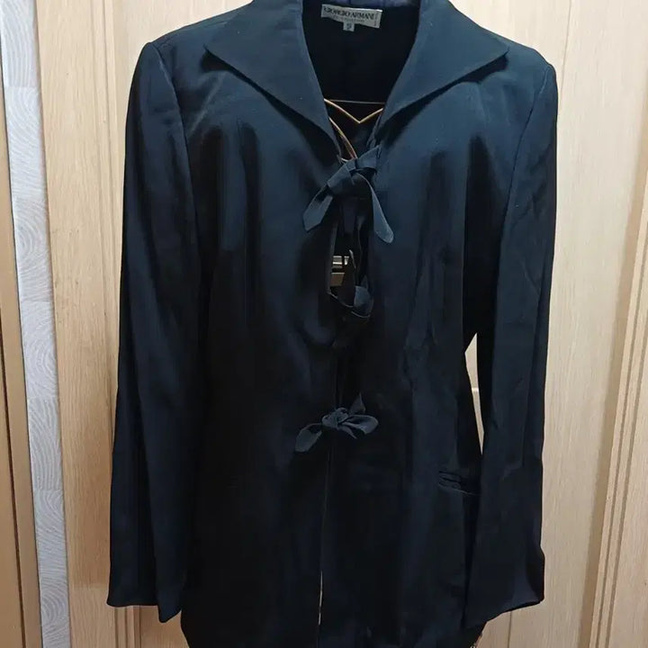 [BUNJANG] Giorgio Armani Black Ribbon Jacket (Size 40) / 조르지오 아르마니 블랙 리본 자켓 40 size