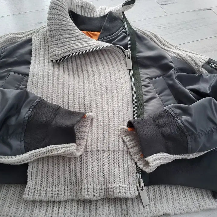 [BUNJANG] Sacai Knit MA-1 Jumper / Sacai 니트 MA-1 점퍼