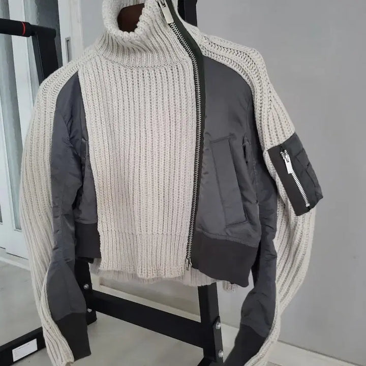[BUNJANG] Sacai Knit MA-1 Jumper / Sacai 니트 MA-1 점퍼