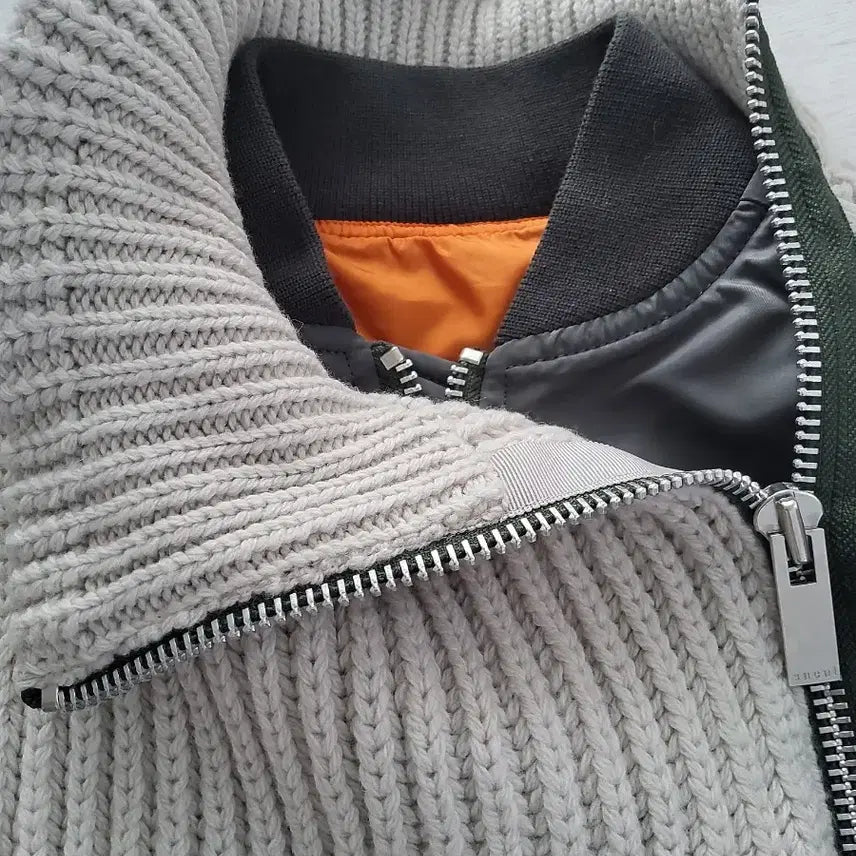 [BUNJANG] Sacai Knit MA-1 Jumper / Sacai 니트 MA-1 점퍼