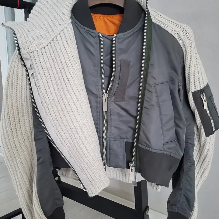 [BUNJANG] Sacai Knit MA-1 Jumper / Sacai 니트 MA-1 점퍼