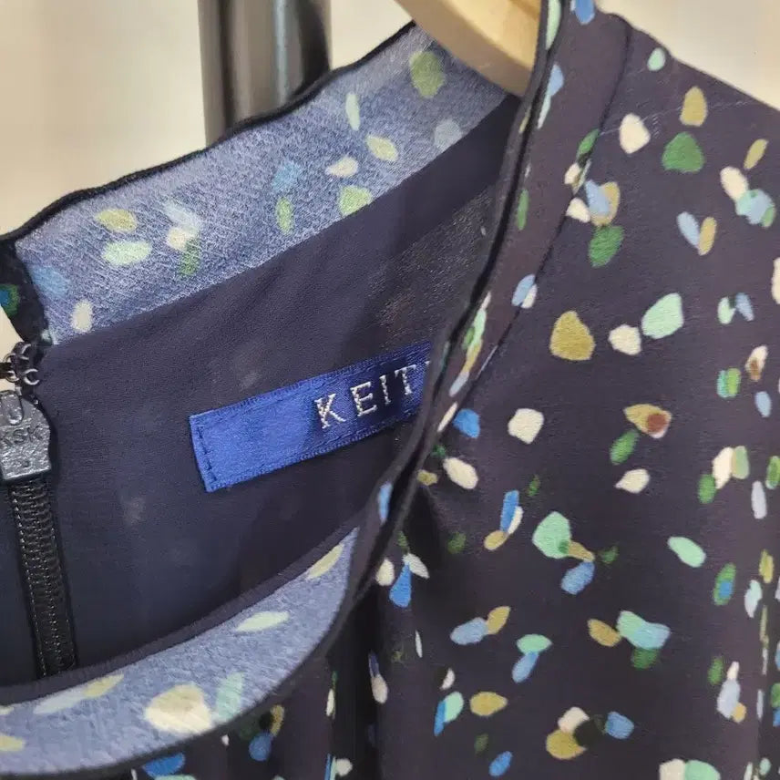 [BUNJANG] Keith Flower Pattern Peplum Chiffon Blouse / 키이스 플라워 패턴 페플럼 쉬폰 블라우스 55사이즈