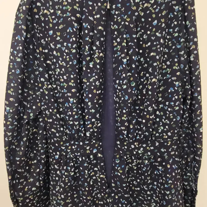 [BUNJANG] Keith Flower Pattern Peplum Chiffon Blouse / 키이스 플라워 패턴 페플럼 쉬폰 블라우스 55사이즈