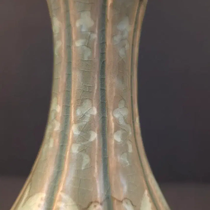 [BUNJANG] Celadon Porcelain Wine Bottle / 260417-4 상감청자 운학문 과릉형 주병