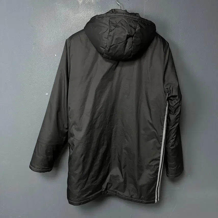 [BUNJANG] Adidas Logo Black Hoodie Parka Jumper / M 아디다스 로고 블랙 후드 파카 점퍼