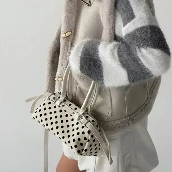 [BUNJANG] The Green Lab Dot Mini Baguette Bag / 더그린랩 도트 미니 바게트백