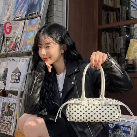 [BUNJANG] The Green Lab Dot Mini Baguette Bag / 더그린랩 도트 미니 바게트백