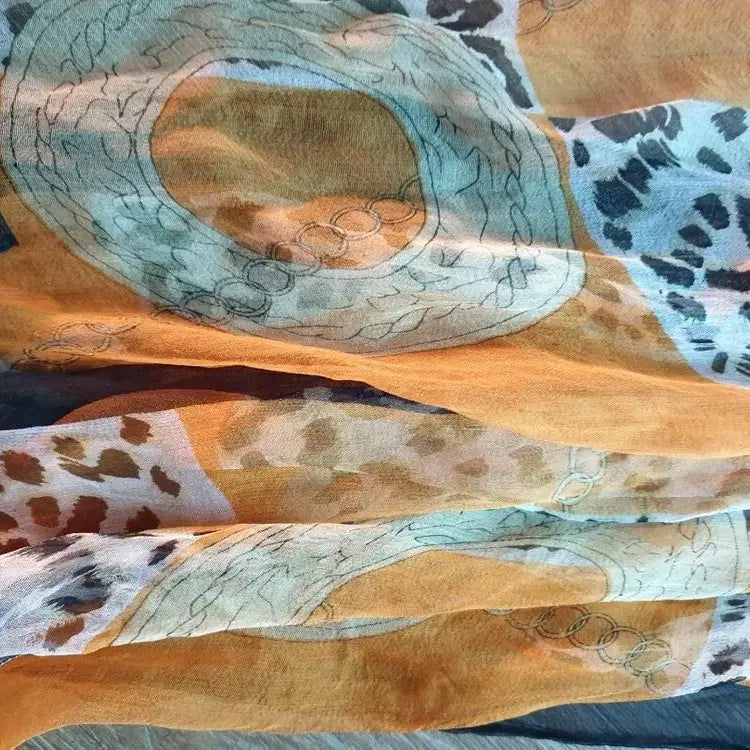 [BUNJANG] Vintage Silk Long Scarf / 명품라인의 아름다움 화사한 옐로우컬러 롱스카프 머플러 목도리 정장 니트