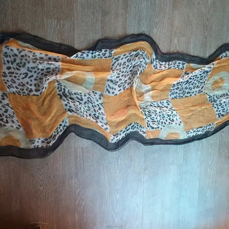 [BUNJANG] Vintage Silk Long Scarf / 명품라인의 아름다움 화사한 옐로우컬러 롱스카프 머플러 목도리 정장 니트