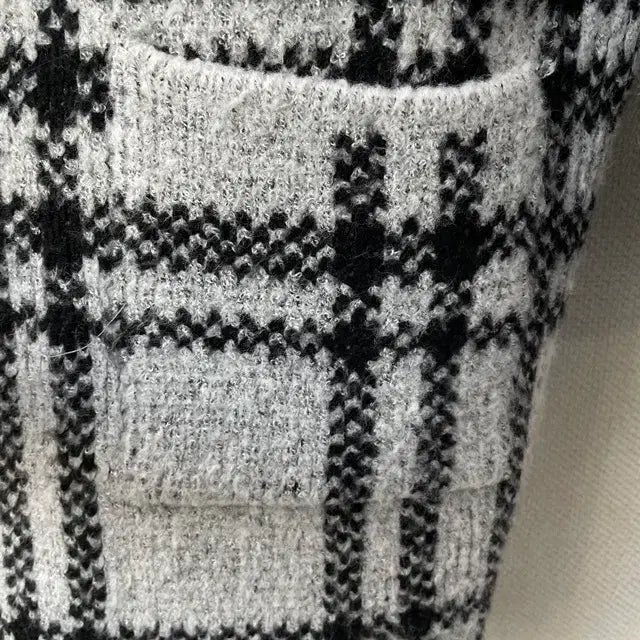 [BUNJANG] SUGI Gray Check Open Cardigan / SUGI 스기 그레이 체크 무늬 오픈형 가디건