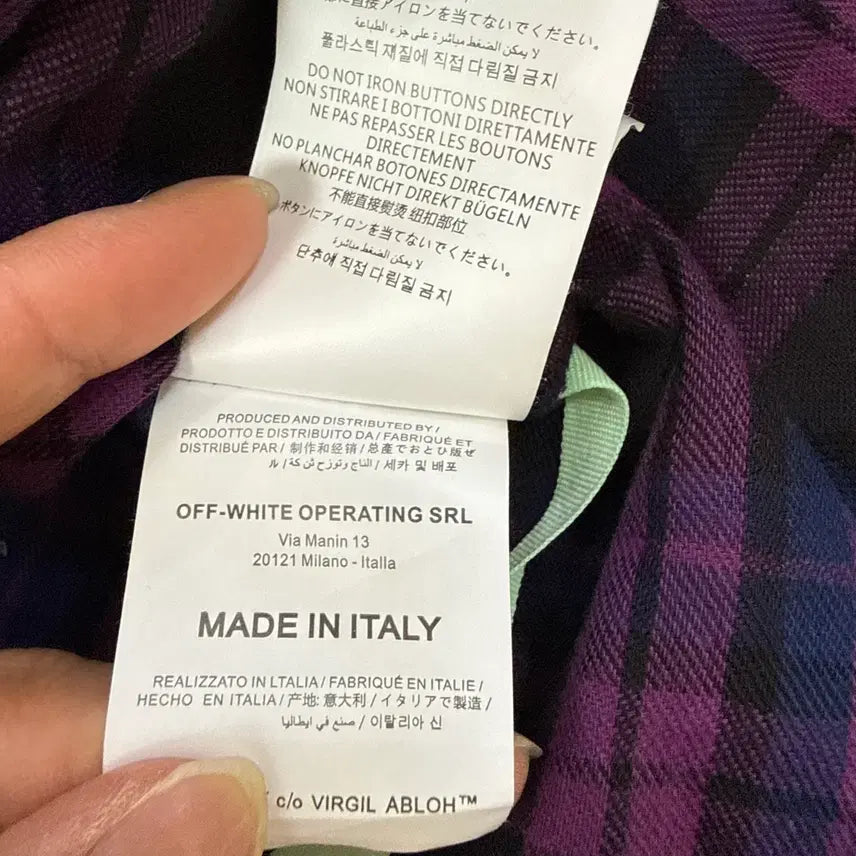 [BUNJANG] Off-White Flannel Check Shirt / XL 오프화이트 플란넬 체크 셔츠 0310T